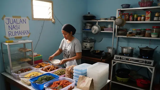 Sempit Bukan Halangan, Jualan Rice Box dari Kontrakan 3x6