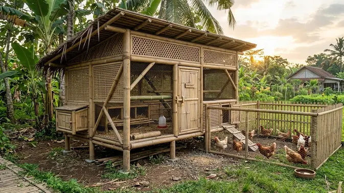 Plot Twist Kandang Ayam: Desain AI Bambu Ini Kokoh Banget tapi Murah