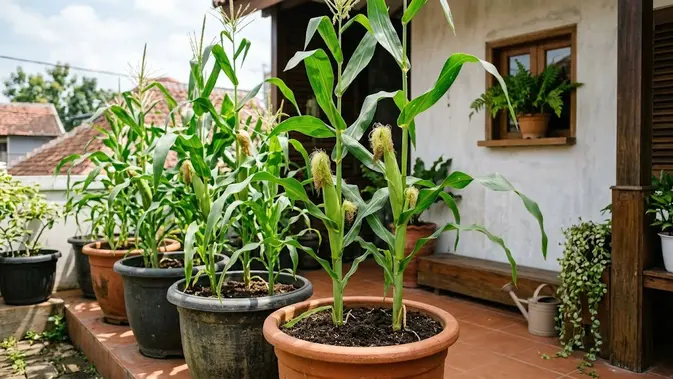 Jagung dalam Pot? Bisa Banget, Ini Rahasianya