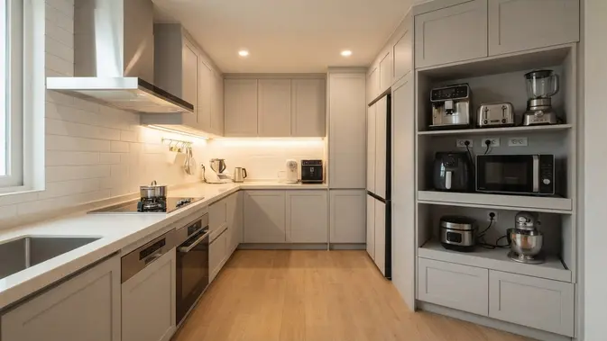 Dapur 3x2 Penuh Alat Elektronik? Tenang, Ini Trik Jitunya
