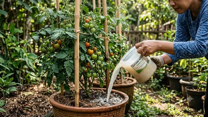 Air Cucian Beras Bikin Tanaman Tomat Auto Subur, Ini Faktanya