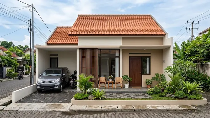 Rumah Impian Gen-Z: Minimalis Atap Pelana Bernuansa Tropis yang Adem