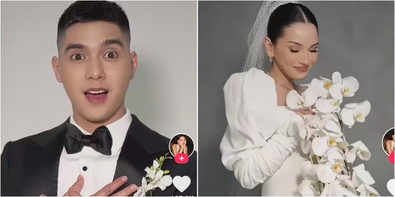 Al Ghazali dan Alyssa Daguise Tiru Senyum Kim Seon Ho Pakai Baju Pengantin, Jantung Nggak Aman!