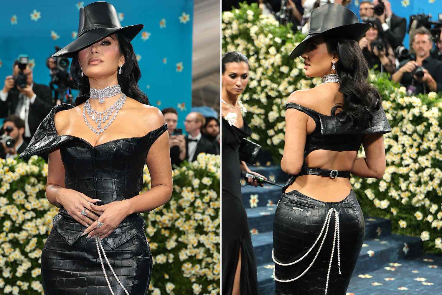 Tetap Anggun Bak Ratu! Kim Kardashian Nyaris Jatuh Gara-Gara Gaunnya Diinjak Satpam Met Gala 2025