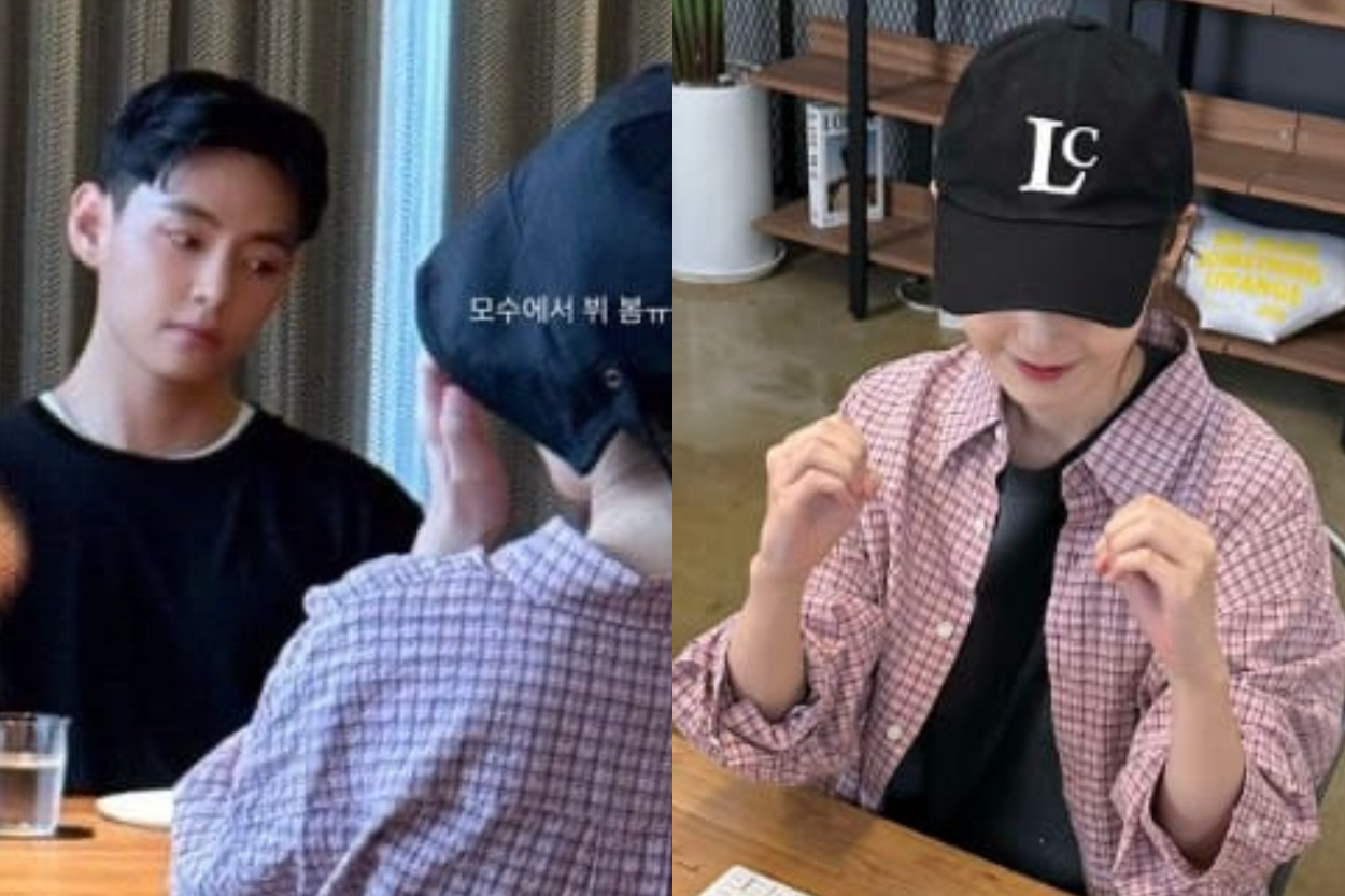 Viral Foto V BTS dan IU Ter...