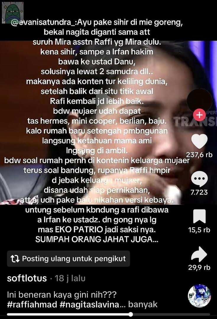 Raffi Ahmad Dipelet Ayu Tin...