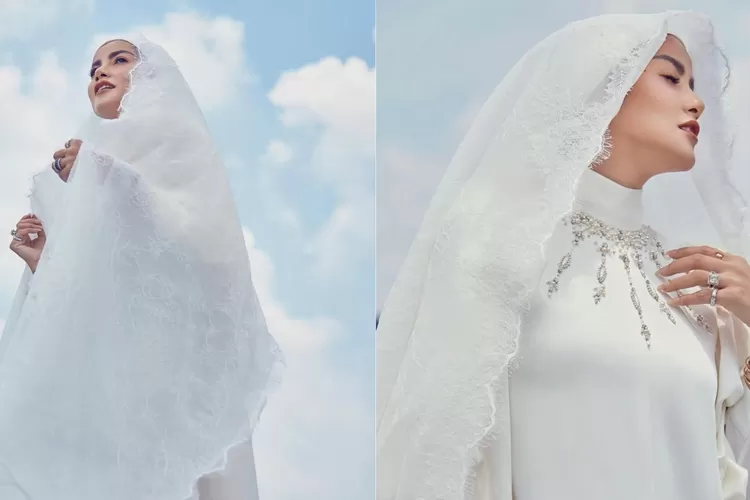 Comeback Berkelas! Olla Ramlan Tampil Glamor dan Syahdu dengan Hijab di Idul Adha 2025 gbr