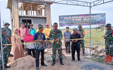 TNI AD Lampung Timur Bersihkan Pasar dan Tanam Ratusan Pohon Rayakan Hari Juang