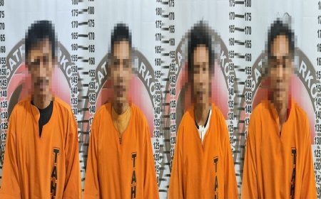 Gasak Narkoba! Empat Pria Digerebek Polisi Saat Pesta Sabu di Tulang Bawang