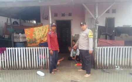 Banjir Rob Rendam 70 Rumah di Lampung Timur, Kepolisian Bergerak Cepat Bantu Warga