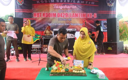 Kodim 0429/Lamtim Rayakan HUT ke-6, Jaga Soliditas Demi Kemajuan Lampung Timur