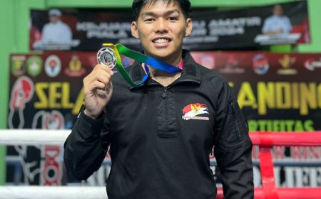 Bripda Abdul Razzaq Suryaatmaja Raih Juara 2 Tinju Amatir Piala Gubernur Lampung