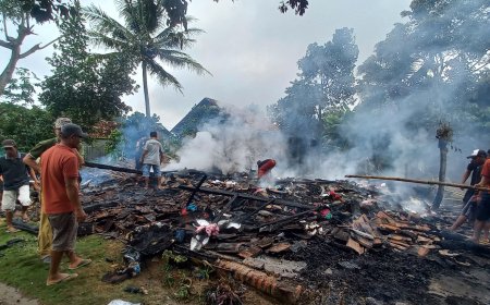 Rumah Hangus Terbakar, Keluarga di Lampung Timur Kehilangan Seisi Rumah