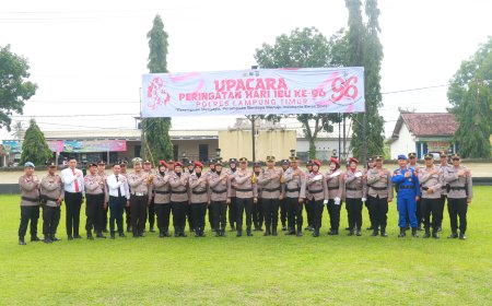 Polres Lampung Timur Rayakan Hari Ibu ke-96 dengan Upacara Khidmat