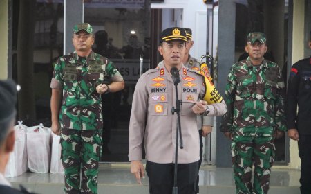 Amankan Natal 2024, Polres Lampung Timur Gelar Patroli Skala Besar