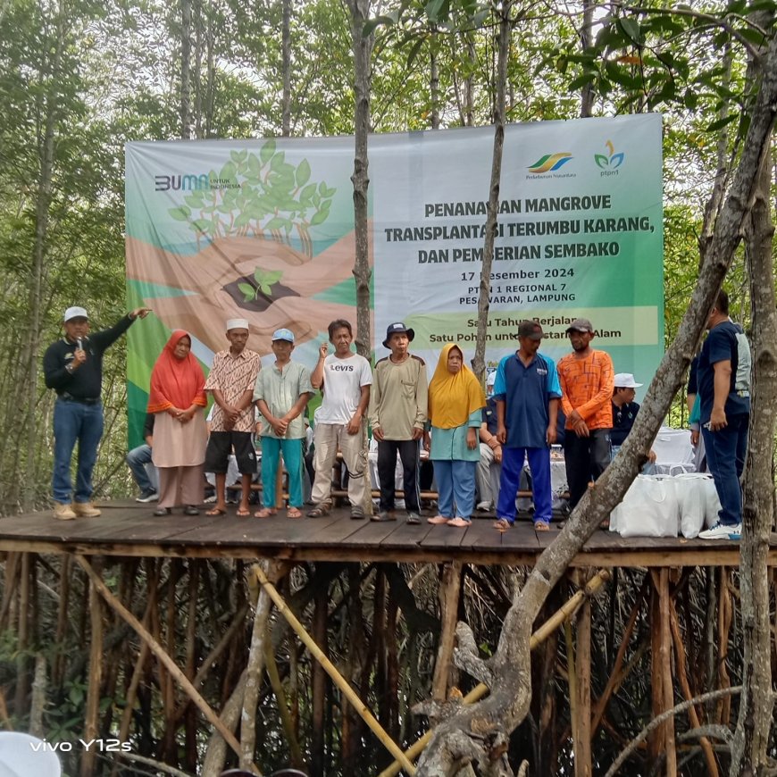 PTPN 1 Rayakan Ulang Tahun Pertama dengan Aksi Lestari di Pesisir Lampung