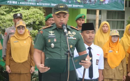 Menumbuhkan Nasionalisme di Kalangan Pelajar, Kodim Lamtim Gelar Upacara Bendera di SMA N 2 Sekampung
