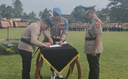 Kapolres Pimpin Sertijab Pejabat Utama Polres Lampung Timur