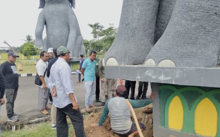 Dugaan Korupsi Gerbang Rumah Dinas Bupati Lampung Timur, Penyidik Kejati Lampung Cek Kondisi Reel Lapangan