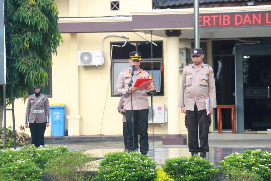 Kapolres Lampung Timur Ajak Personel Tinggalkan Kebiasaan Buruk di Tahun Baru 2025