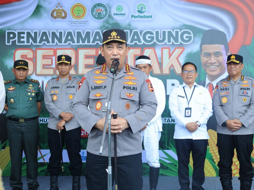 Satu Juta Hektare Jagung, Kapolri dan Mentan Tanam Harapan Swasembada Pangan
