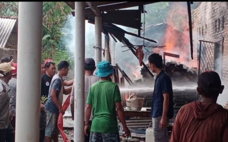 Rumah Warga Lampung Timur Hangus Terbakar, Satu Korban Syok