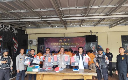 19 Tersangka Ditangkap, Polres Lampung Timur Berhasil Ungkap 19 Kasus Kriminal Jelang Ramadan