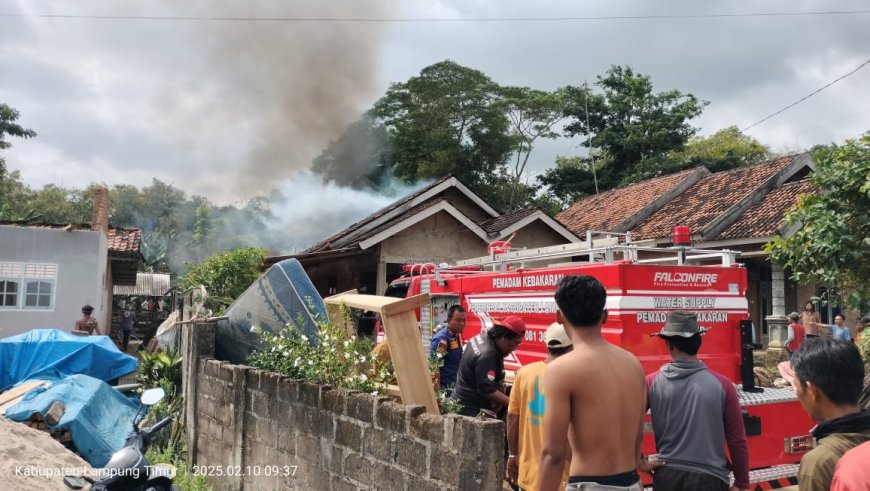 Kebakaran Hanguskan Rumah di Lampung Timur, Kerugian Ditaksir Rp60 Juta