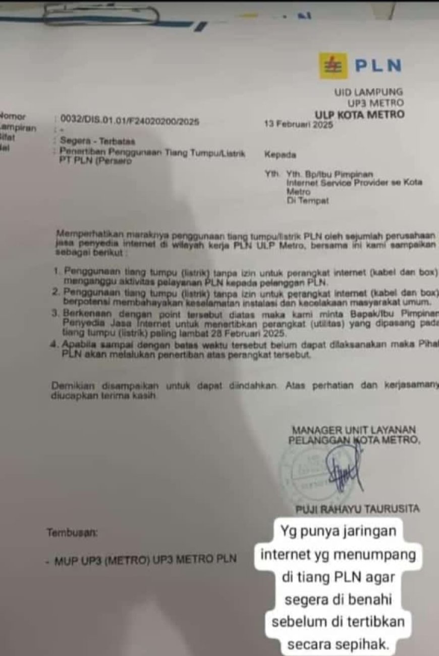 PLN Ultimatum ISP Nakal: Tertibkan Jaringan Ilegal di Tiang Listrik!