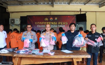 Operasi Cempaka Krakatau Ungkap Puluhan Kasus Kejahatan di Lampung Timur, Puluhan Tersangka Diringkus!