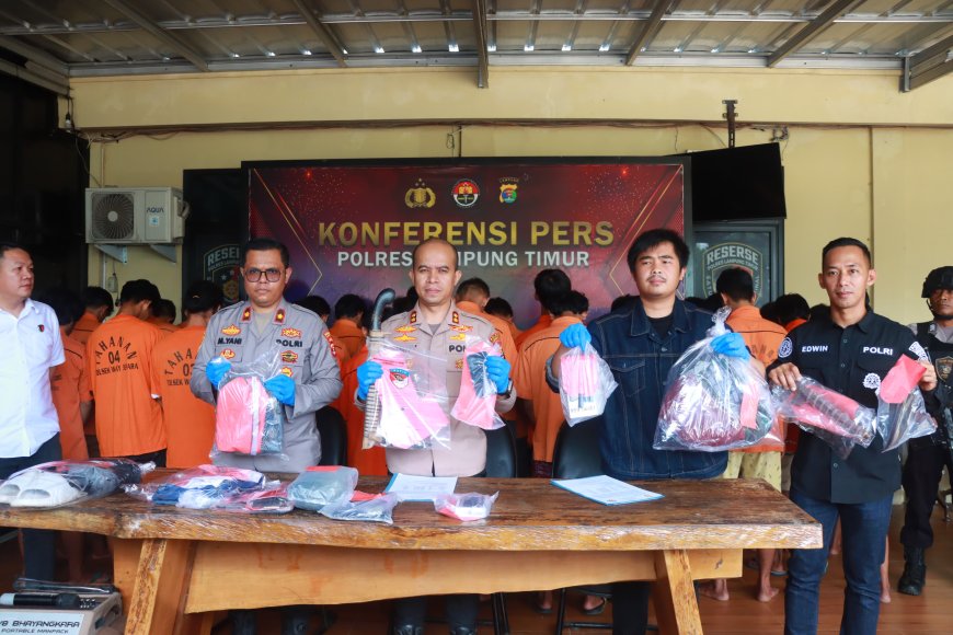 Operasi Cempaka Krakatau Ungkap Puluhan Kasus Kejahatan di Lampung Timur, Puluhan Tersangka Diringkus!