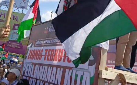 Aksi Protes Melawan Agresi Zionis di Pusat Kota Bandar Lampung