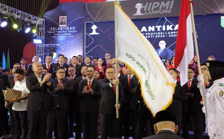 Gilang Ramadhan Dilantik Sebagai Ketua HIPMI Lampung, Gubernur Mirza Ajak Sinergi