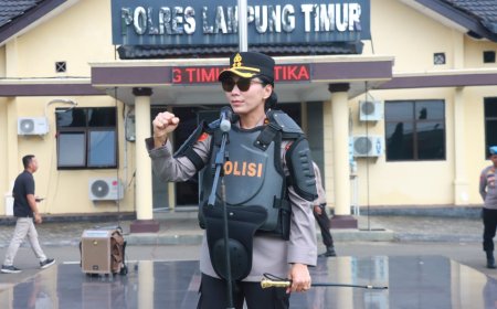 Polres Lampung Timur Gelar Latihan Pengendalian Massa Jelang May Day