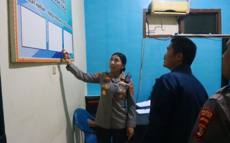 Cek Ruangan Kerja Personel, Kapolres Lampung Timur Tekankan Pentingnya Papan Job Description