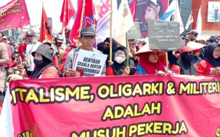 Ratusan Buruh Lampung Suarakan Tuntutan Kesejahteraan di Hari Buruh Nasional