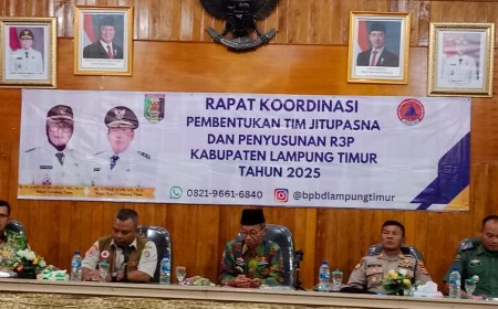 Tertunda Dua Jam, Rapat Penting BPBD Lampung Timur Hasilkan Strategi Penanganan Pasca Bencana yang Solid