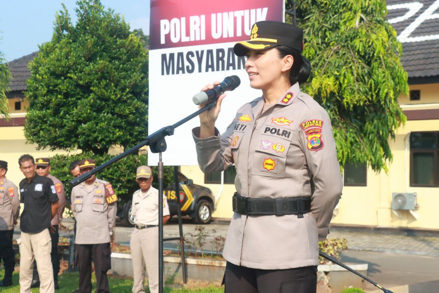 Kapolres Lampung Timur Pimpin Apel Siaga May Day