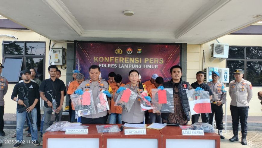 Sebulan Terakhir, Polres Lampung Timur Tangkap 10 Tersangka Kejahatan Konvensional, Ini Rinciannya