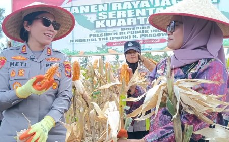 Asta Cita Presiden: Polres Lampung Timur Panen Raya Jagung Tahap II