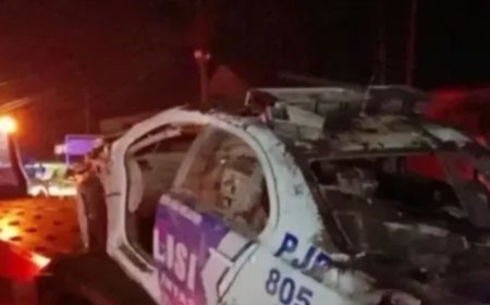 Aksi Kejar-kejaran Polisi dan Mobil Ertiga Berujung Kecelakaan di Desa Burneh, Bangkalan