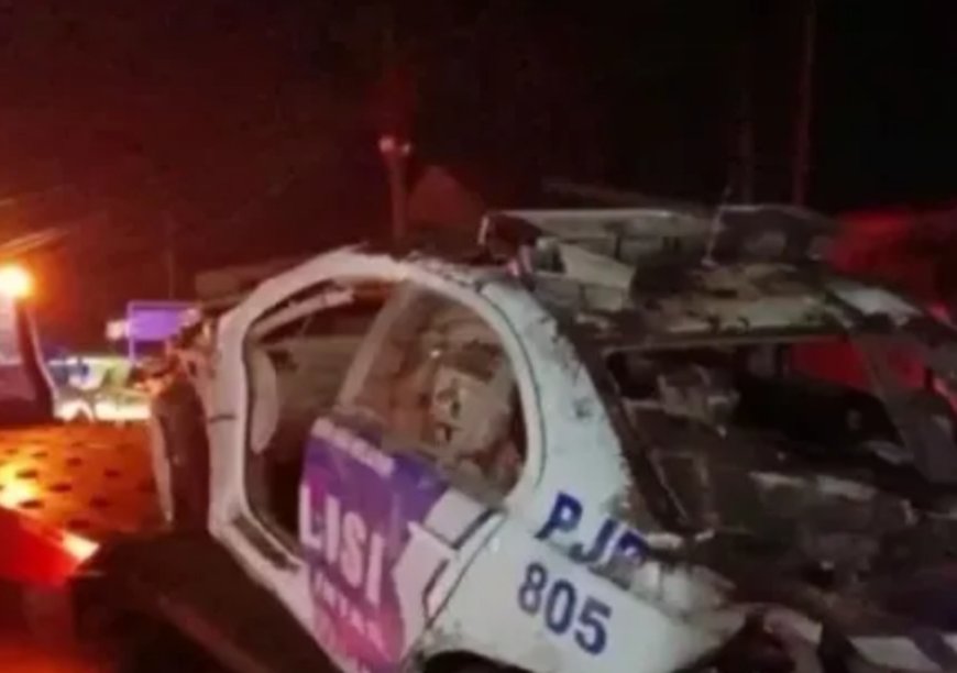 Aksi Kejar-kejaran Polisi dan Mobil Ertiga Berujung Kecelakaan di Desa Burneh, Bangkalan