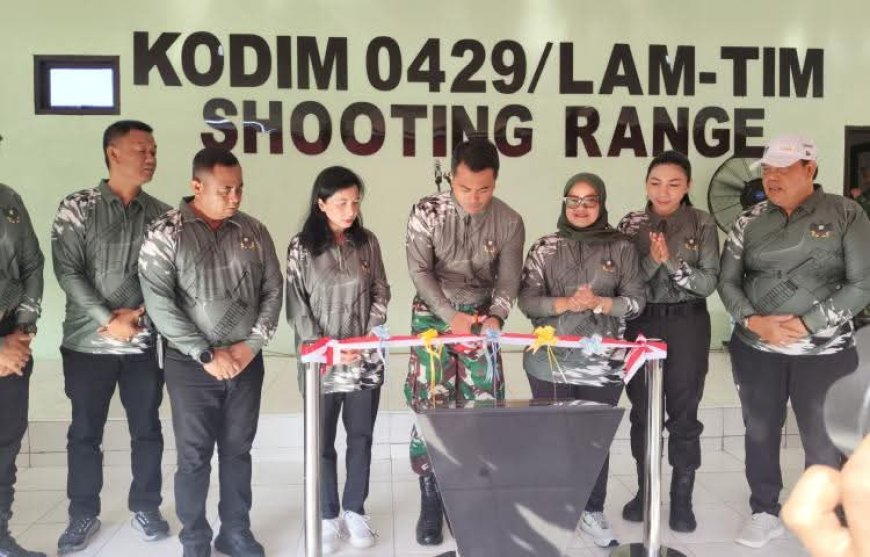 Lapangan Tembak Kodim 0429/Lampung Timur Diresmikan, Bupati Ela Siti Nuryamah Apresiasi Sinergi TNI dan Pemda