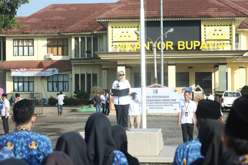 Serahkan SK 270 PPPK, Bupati Lampung Timur : Jadilah ASN yang Profesional dan Berintegritas