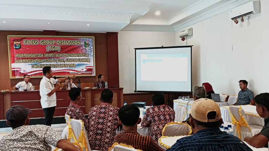 FGD di Lamtim: Dit Intelkam Polda Lampung Berikan Pemahaman Klasifikasi Tindak Pidana C3