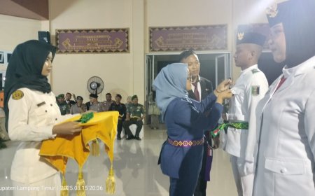 Kukuhkan Paskibraka Lampung Timur, Bupati Ela : Adik-Adik adalah Putra Putri Terbaik