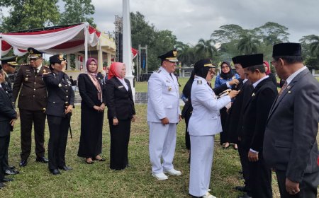 Upacara Sakral HUT RI Ke-80 Kabupaten Lampung Timur Berlangsung Khidmat