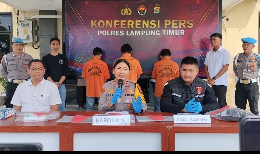 Polres Lampung Timur Ungkap Tiga Kasus Curas dan Terima Penyerahan Senpi Rakitan