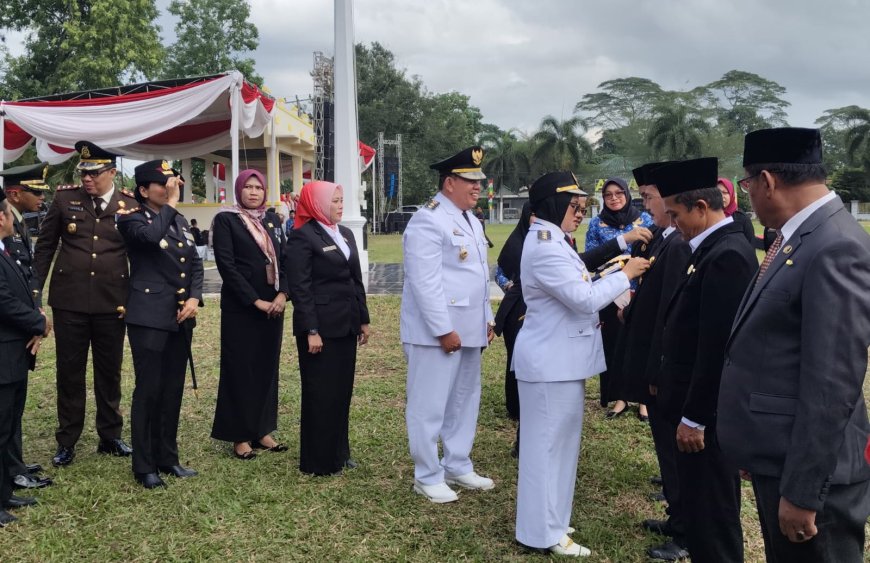 Upacara Sakral HUT RI Ke-80 Kabupaten Lampung Timur Berlangsung Khidmat
