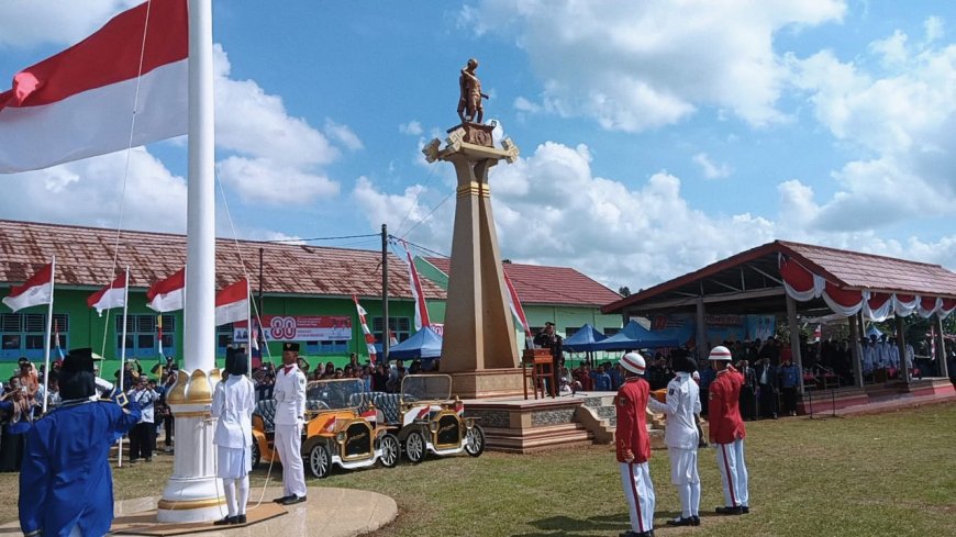 Kapolsek Mataram Baru Jadi Inspektur Upacara Peringatan HUT RI Ke-80